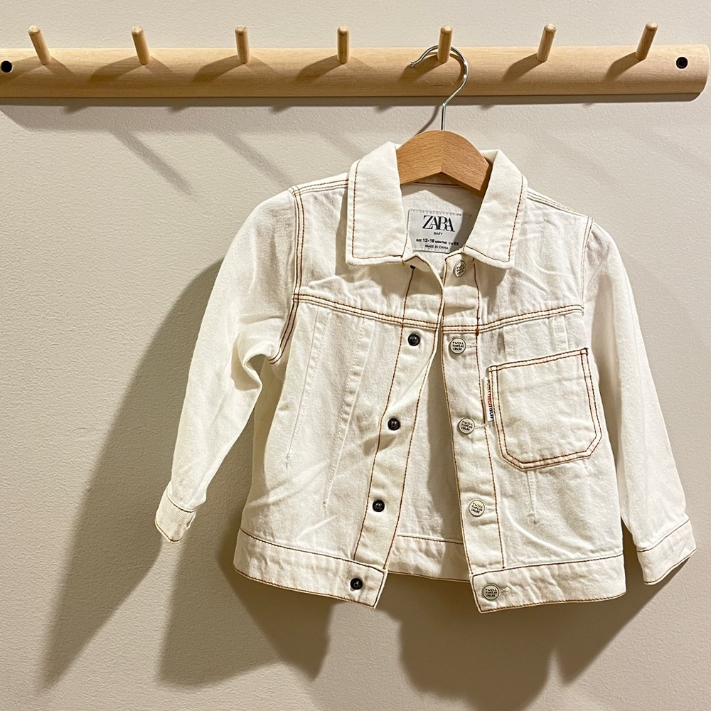 ZARA | White Jean Jacket | 12-18 Mo (NWT)